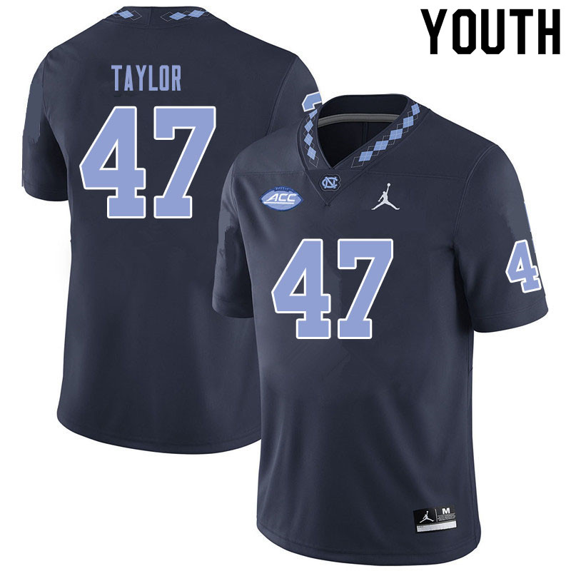 Jordan Brand Youth #47 Noah Taylor North Carolina Tar Heels College Football Jerseys Sale-Black